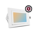 Ledspot vierkant, Wit, richtbaar en met voeding 32/38W CCT - 5 jaar garantie