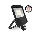 LED-Schijnwerper Vlak Zwart 70W 3000K + Detector - 5 jaar garantie