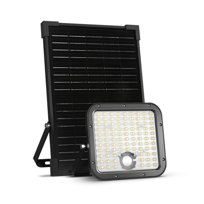 LED-Schijnwerper op zonne-energie + Detector 30W 3000K IP65 + Afstandsbediening