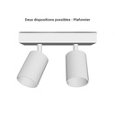 ARMATUUR PLAFOND / WAND WIT 2 SPOTS GU10
