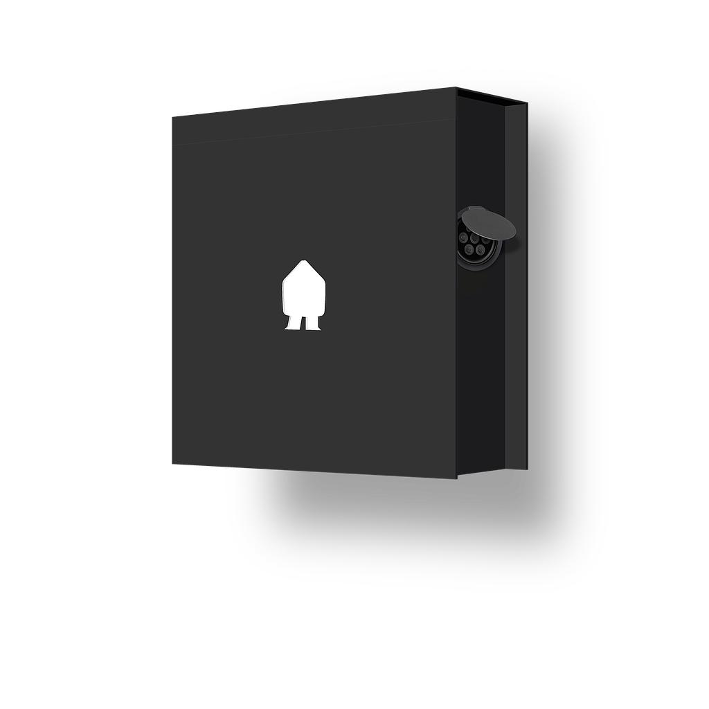 SMAPPEE V4 EV WALL ZWART 22kW SOCKET AFIR