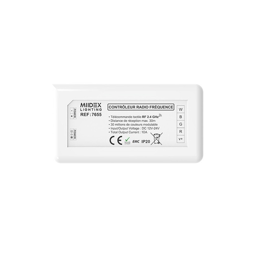 [7655] RGBW controller voor 12V / 24V led strips