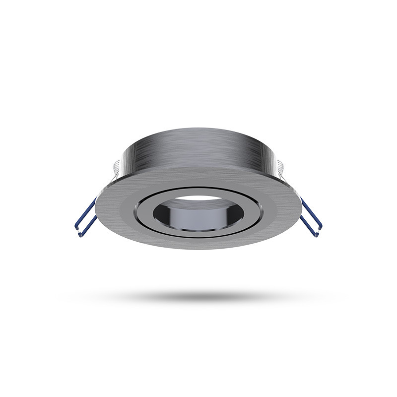 SUPPORT SPOT ROND KANTELBAAR/DRAAIBAAR ZILVER Ø92 mm