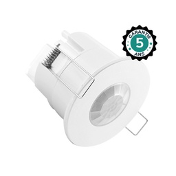 [101165] Détecteur de mouvement IR LED encastrable 360° 600W BBC - Garantie 5 ans