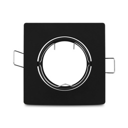 [77080] SUPPORT PLAFOND CARRE INCLINABLE NOIR 85x85 mm