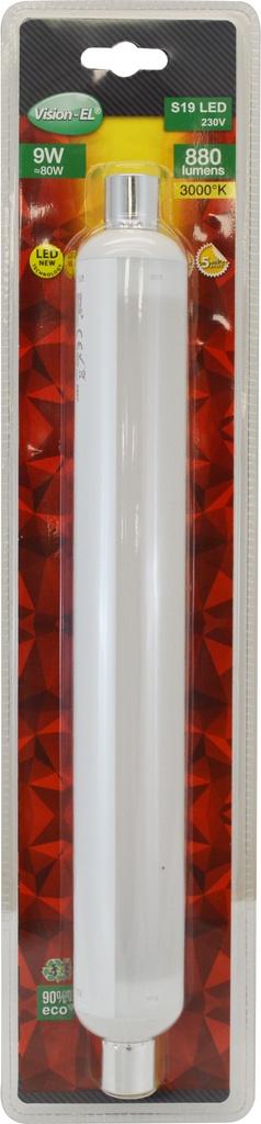 Tube LED S19 Badkamer 9W 3000K