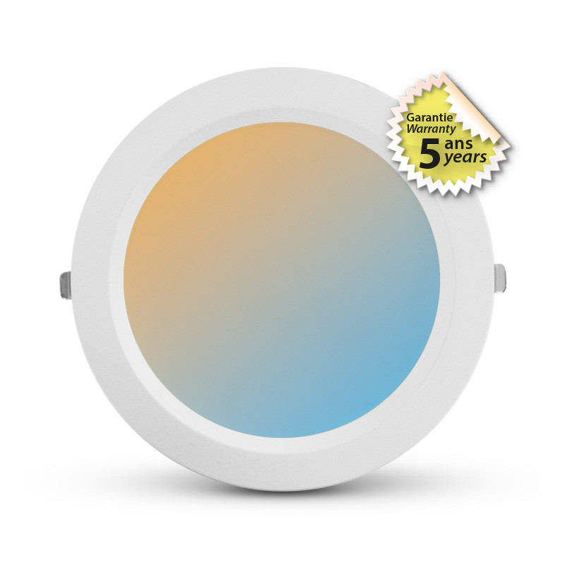 Spot LED fixe blanc rond 50-60W CCT GARANTIE 5 ANS