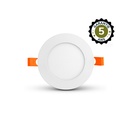 INBOUW-LED-ROND-WIT-Ø120-6W-3000K- 5 JAAR GARANTIE