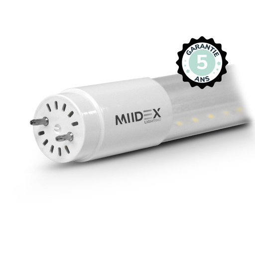 [100535] Tube LED T8 12W 4000K 1200 mm Clair Phase / Neutre même côté GARANTIE 5 ANS