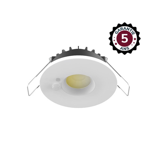 [100619] DOWNLIGHT-SPOT ESA-6W-CCT 2700/3000/4000K-DIMBAAR + DETECTOR -WIT- 5 JAAR GARANTIE