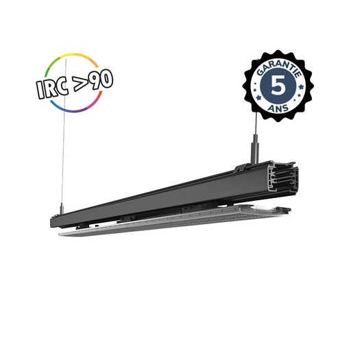 [100692] SPOT ON RAIL - LINEAIRE LED BLACK 1200MM 28/32/36/40W 4000K - TILTABLE 30° - 5 YEAR WARRANTY