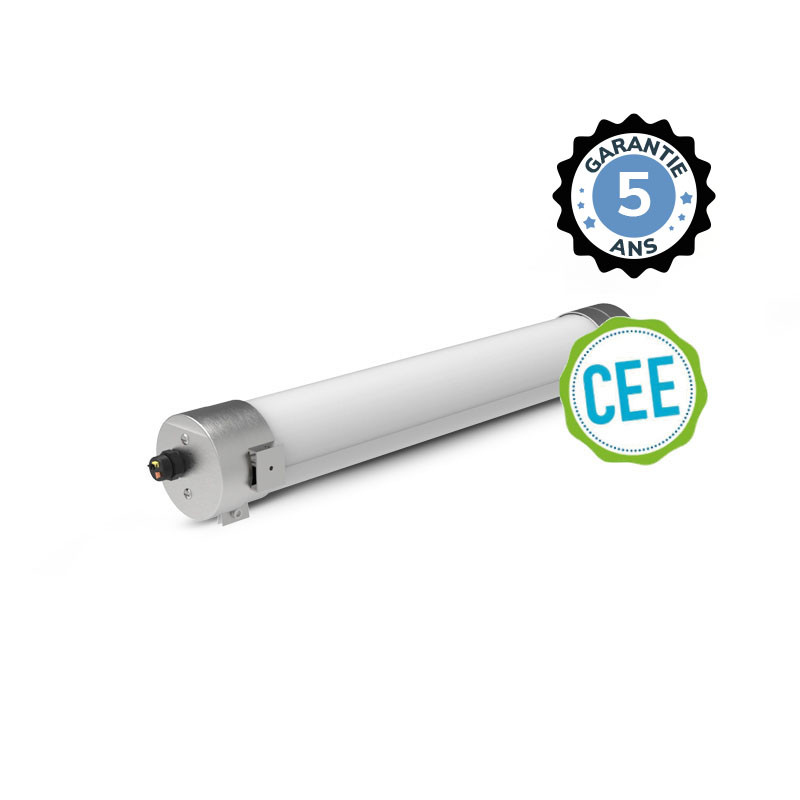 Tubulaire LED Intégrées + Détecteur HF Opale Traversant 17W 2550 lm 4000K - Garantie 5 ans