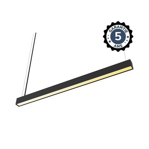 [100695] LINEAIRE LED PRISMATISCH ZWART 1200MM CCT 36W DALI2 DIMBAAR - PROLINE - 5 JAAR GARANTIE