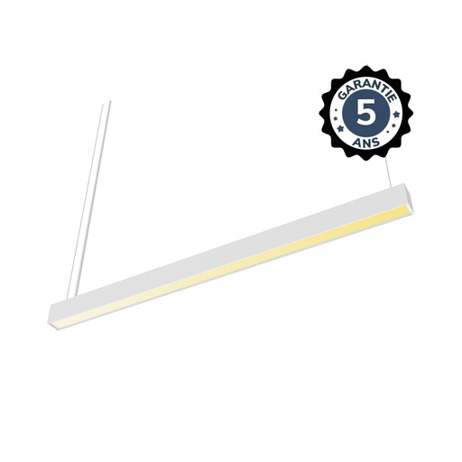 [100696] Linéaire LED prismatique Blanc 2 CCT 36W Dimmable DALI 2 - 1500 mm - Garantie 5 ans