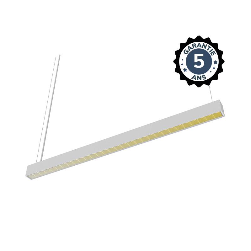 Linéaire LED réflecteur Blanc 2 CCT 24W Dimmable DALI 2 - 1200 mm - Proline - Garantie 5 ans
