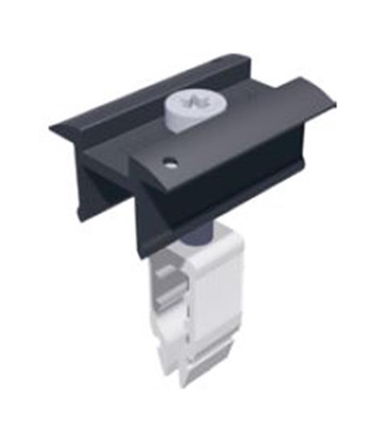 Clame intermédiaire quickfix noire Schletter 30-40mm