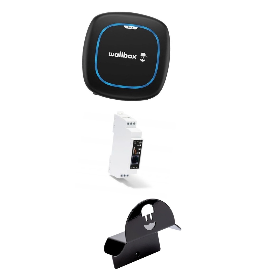 WALLBOX-PULSAR MAX-PROMO BUNDEL-22KW-BLACK-7M-P1-CABLE HOLDER
