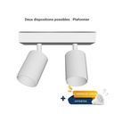 ARMATUUR PLAFOND / WAND WIT 2 SPOTS GU10