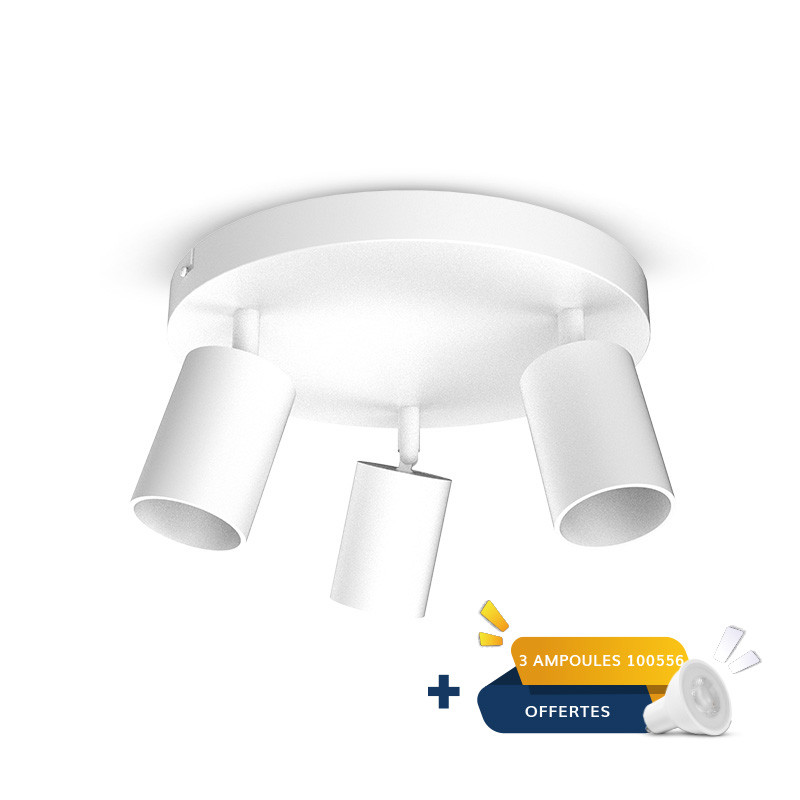 LIGHT WHITE 3 SPOTS GU10
