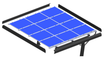 HELIOPARK CARPORT 2 WAGENS AFWERKINGSPLATEN 4 ZIJDEN