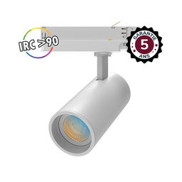 [100203] Ledspot voor driefasenrail Wit 25W CCT IRC90 5J GARANTIE