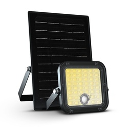 [100751] LED-Schijnwerper op zonne-energie + Detector 10W 3000K IP65 + Afstandsbediening