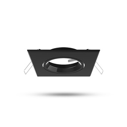 [100946] Support plafond Carré Orientable Noir 82 x 82 mm