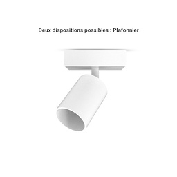 [101069] ARMATUUR PLAFOND / WAND WIT 1 SPOT GU10