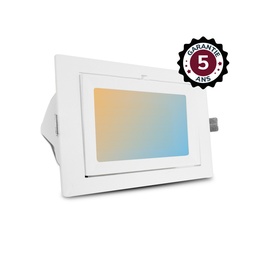 [76913] Ledspot vierkant, Wit, richtbaar en met voeding 32/38W CCT - 5 jaar garantie